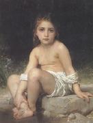 Adolphe William Bouguereau Child at Bath (mk26) oil painting